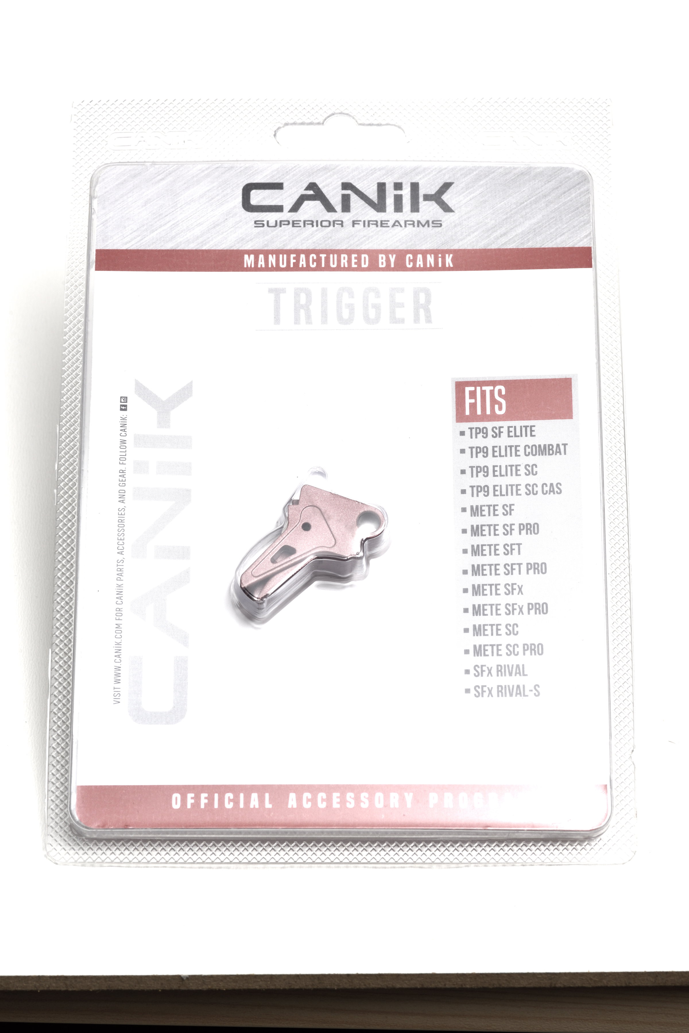 Canik Abzug Enhanced, gerade, 90 Grad, short pre-travel & reset, Aluminium Light Bronze, alle TP9