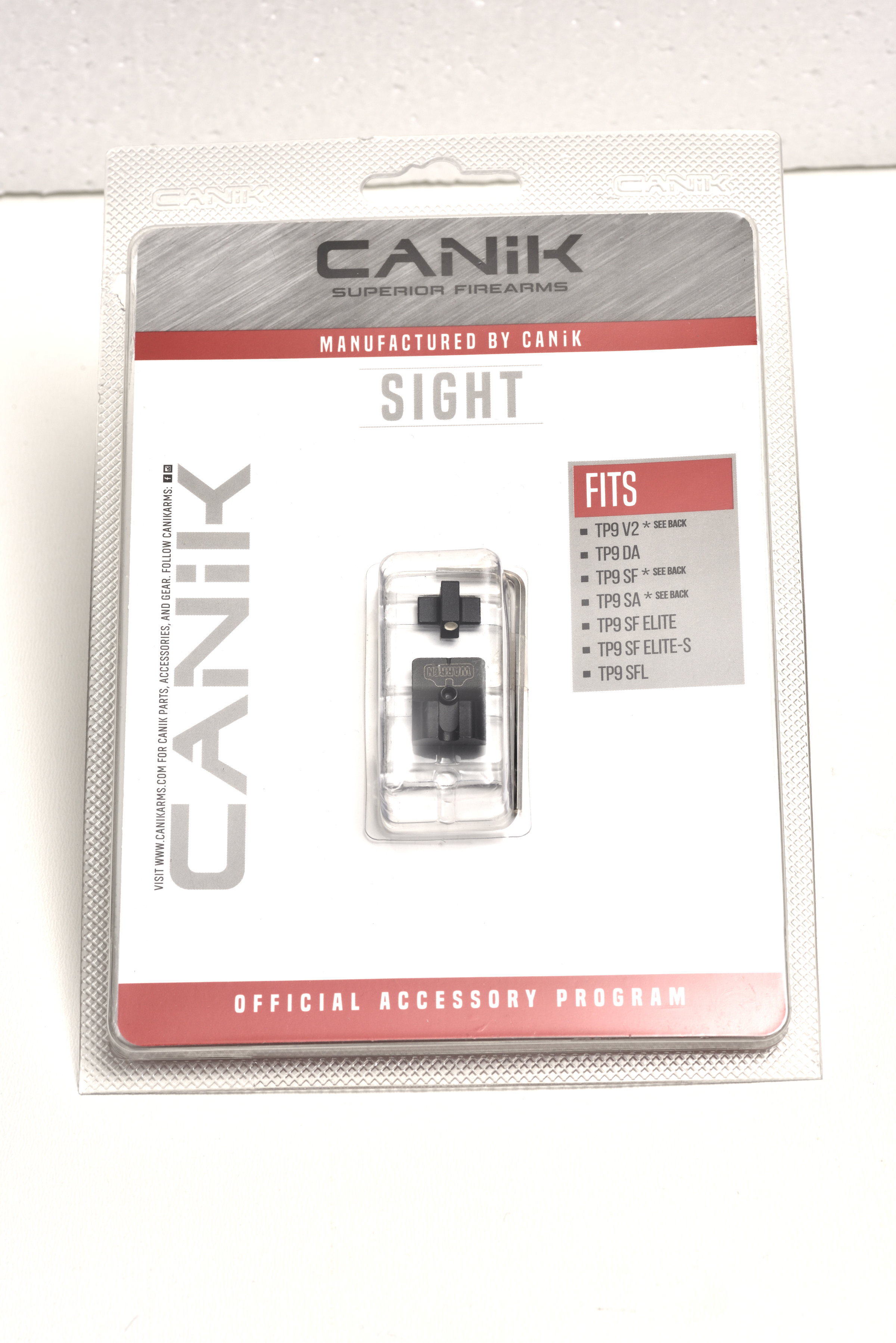 Canik Warren Tactical Visier Set, 1-dot Korn, black out Visier, nicht für SFx/Elite