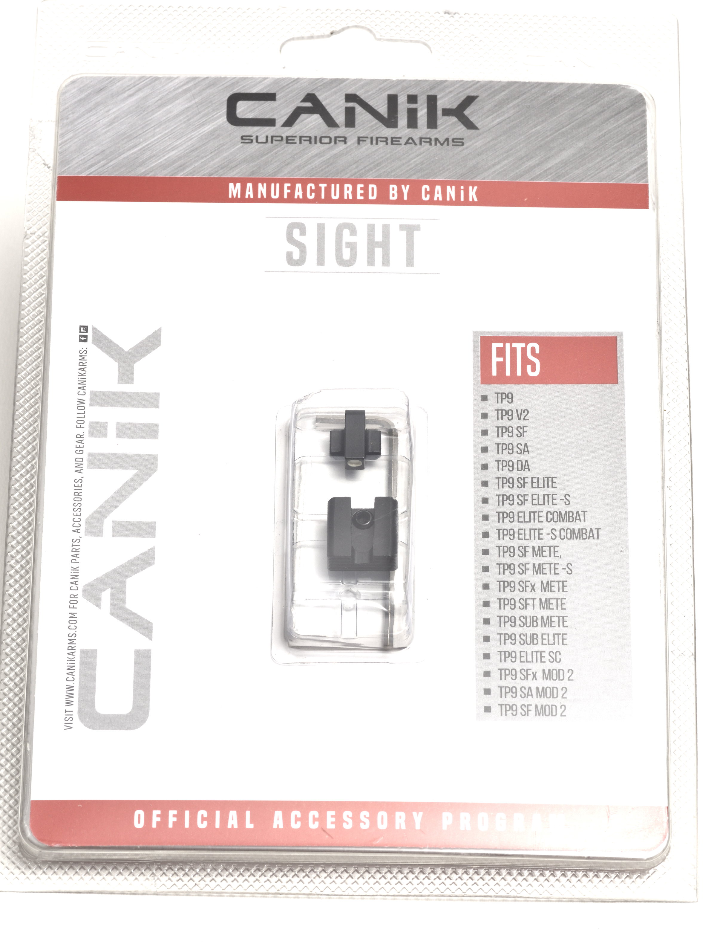 Canik Visier Set, 1 Punkt Korn, Visier schwarz, gezahnt