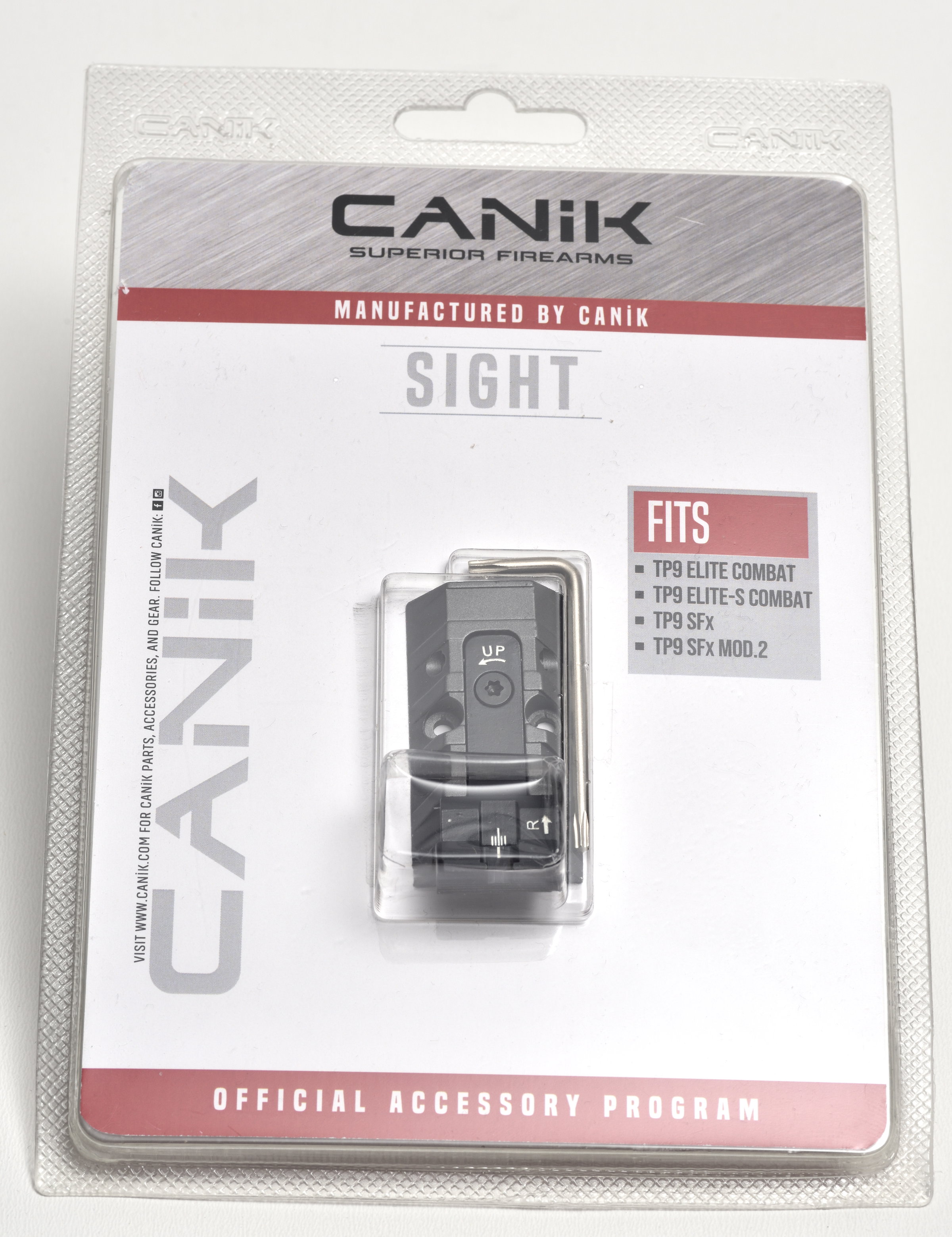 Canik Rear Sight, adapterplate incl. adjustable rear sight, SFx Rival, Grey