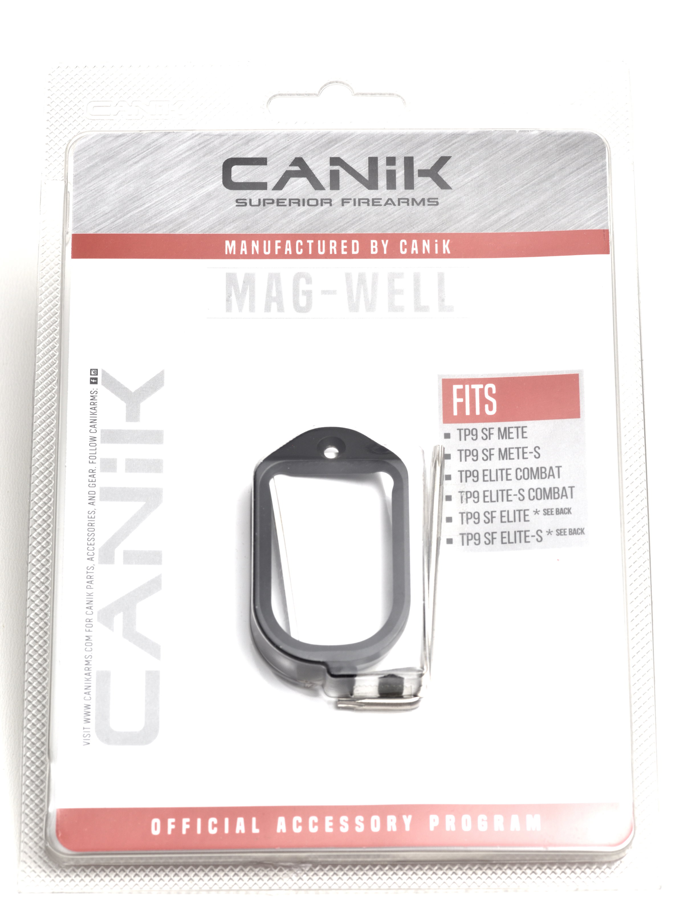 Canik Mag Well aluminium, black, incl. screws, Elite, Elite Combat, SF METE