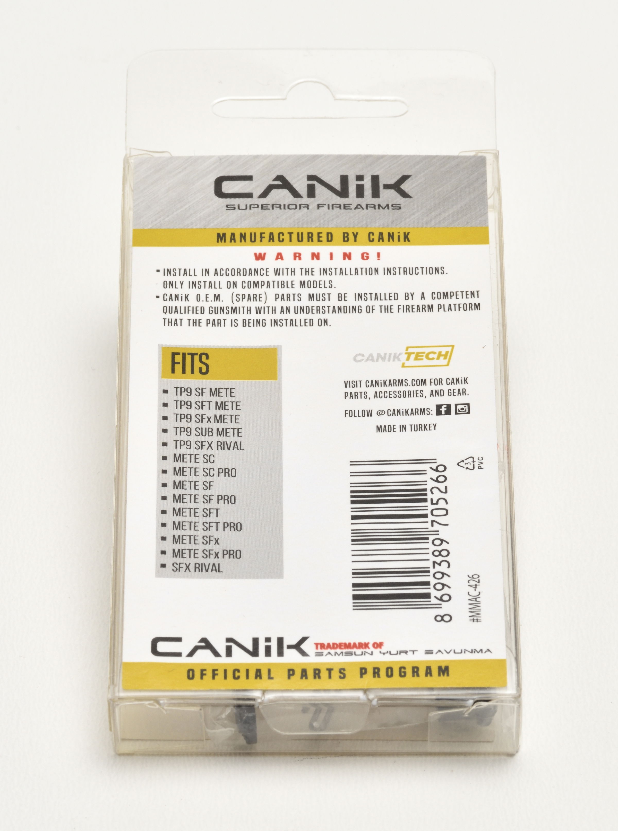 Canik Slide Stop Assembly SF/SFT/SFx/Sub METE, SFx Rival, METE SC/SF/SFT/SFx/PRO
