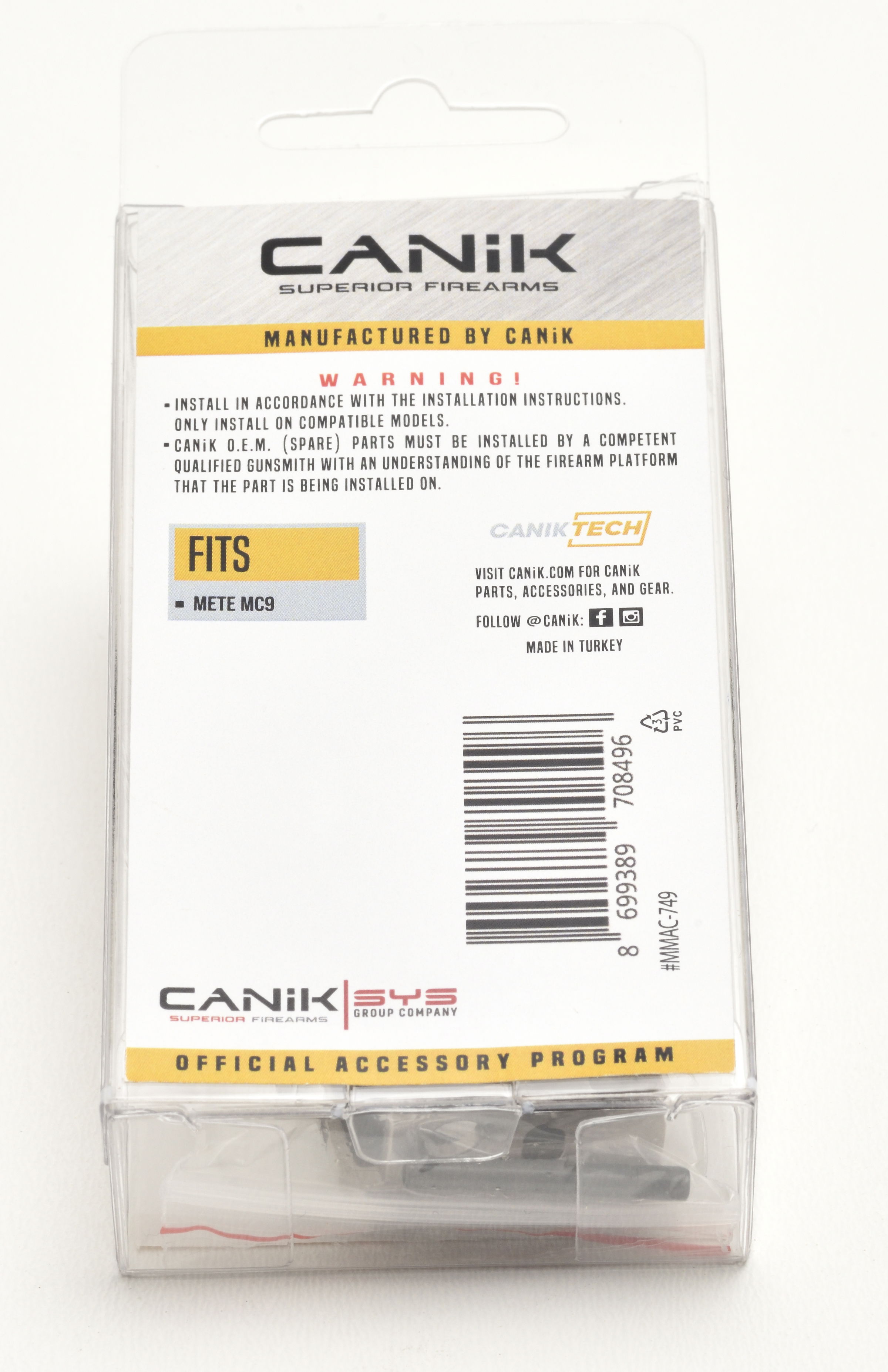 Canik Locking Block Assembly METE MC9