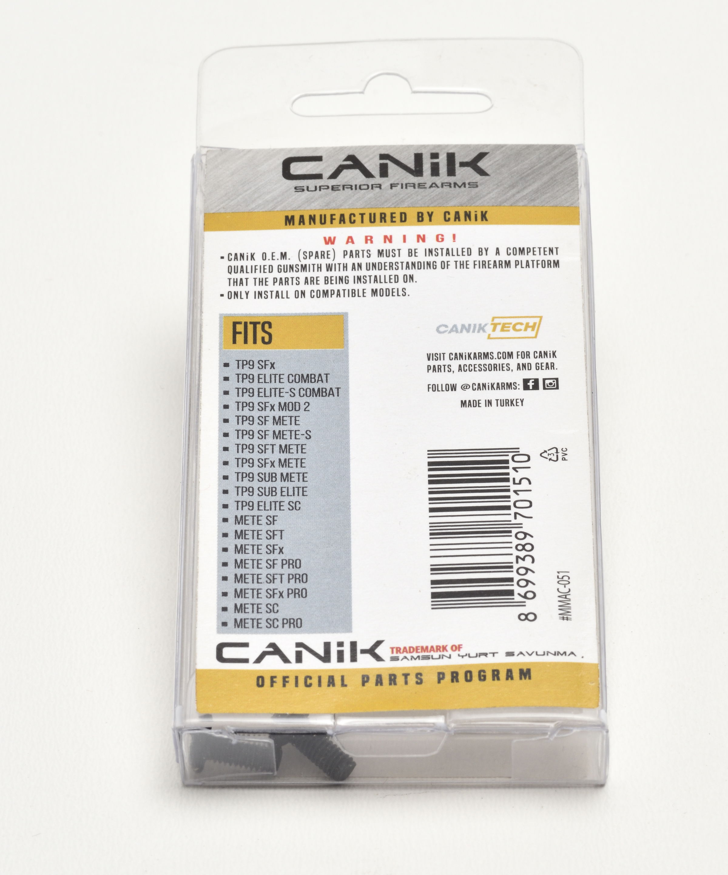 Canik Schrauben Optik (M4), alle TP9, alle METE